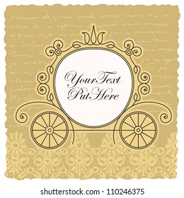 carriage wedding invitation design