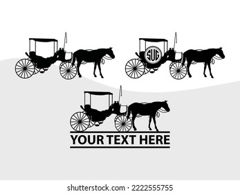 Carriages SVG Printable Vector Illustration