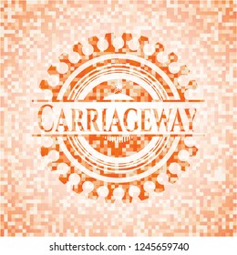 Carriageway orange mosaic emblem