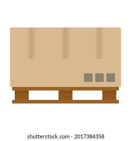 Carrier box pallete icon. Flat illustration of carrier box pallete vector icon isolated on white background
