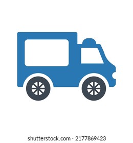 Carrier, car icon. Simple editable vector illustration.