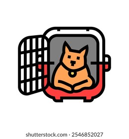 carrier cat breeding color icon vector. carrier cat breeding sign. isolated symbol illustration