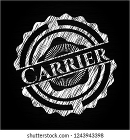 Carrier chalkboard emblem