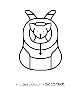 carrier dog line icon vector. carrier dog sign. isolated contour symbol black illustration