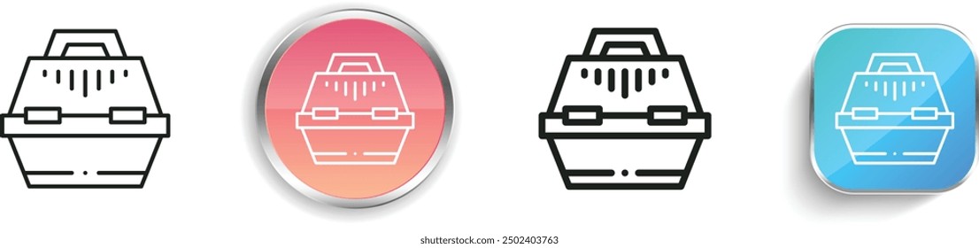 carrier icon. Thin Linear, Regular and Button Style Design Isolated On White Background