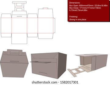 Carrier for many products die cut vector