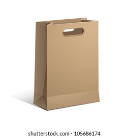 Carrier Paper Bag Brown Empty Vector EPS 10