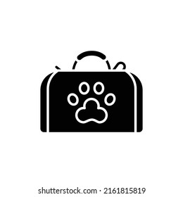 Carrier pet bag line color icon. Isolated vector element.
