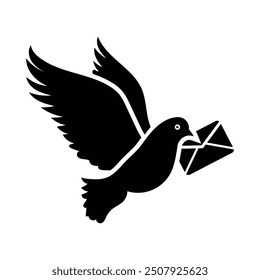 Icono de paloma portadora, Vector Gráficos