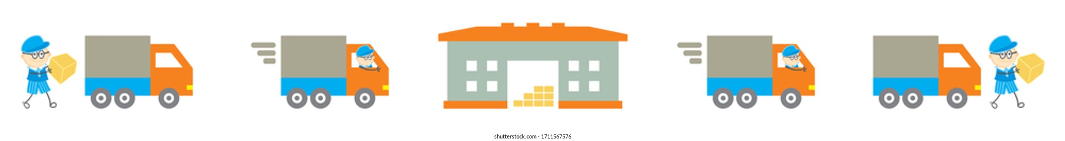 servicios de portador, seguimiento de envíos, conjunto de iconos vectoriales
