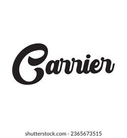 carrier text on white background.