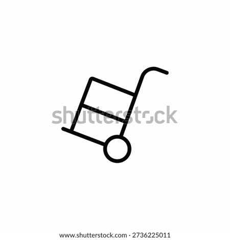carrier trolley icon sign vector