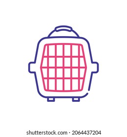 Carrier Vector 2 colours Icon Design illustration. Veterinary Symbol on White background EPS 10 File