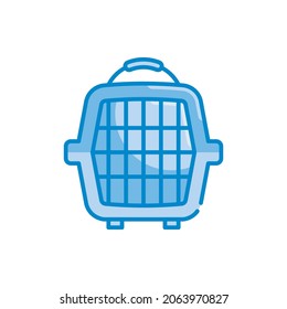 Carrier Vector blue colours Icon Design illustration. Veterinary Symbol on White background EPS 10 File