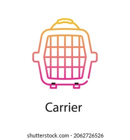 Carrier Vector gradient Icon Design illustration. Veterinary Symbol on White background EPS 10 File