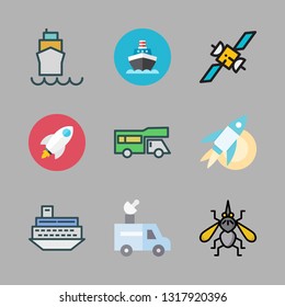 carrier vector icon set