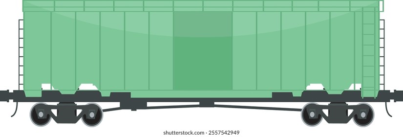 Carrier wagon bogie flat design, green wagon 