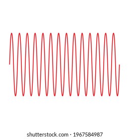 Carrier Wave Frequency Modulation Vector Illustration