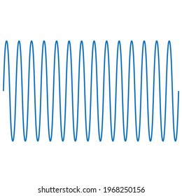 Carrier Wave Frequency Modulation, Vector Illustration