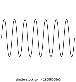 Carrier Wave Frequency Modulation Vector Illustration