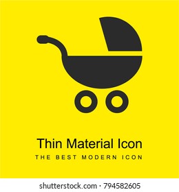 Carrito de bebÃ¯Â¿Â½Ã¯Â¿Â½ bright yellow material minimal icon or logo design