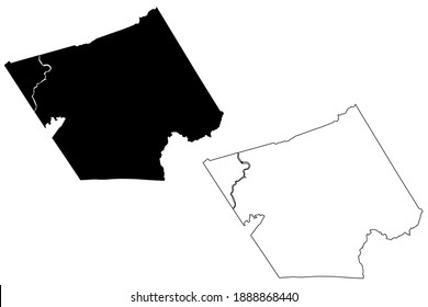 Carroll County, Commonwealth of Virginia (U.S. county, United States of America, USA, U.S., US) map vector illustration, scribble sketch Carroll map