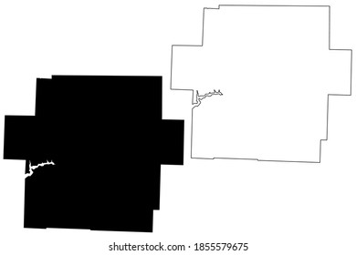 Condado de Carroll, Estado de Ohio (condado de los Estados Unidos, Estados Unidos de América, EE.UU., EE.UU., EE.UU.) mapa de ilustración vectorial, dibujo garabato Mapa de Carroll