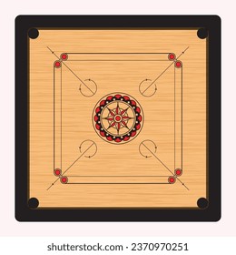 Carrom Board Design für 2 Farben Siebdruck