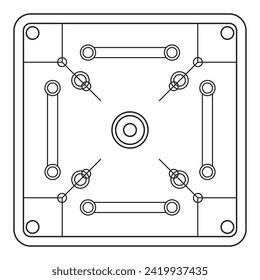 Kartonspiel in Umriss- und Vektorformat.