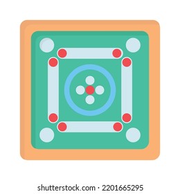 Carrom Board Game Vector Icon which is suitable for commercial work and easily modify or edit it

