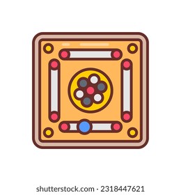 Carrom Board icon in vector. Illustration