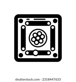 Carrom Board icon in vector. Illustration