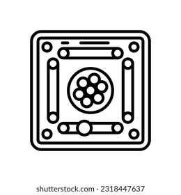 Carrom Board icon in vector. Illustration