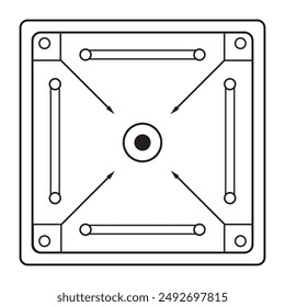 carrom board icon vector illustration symbol design