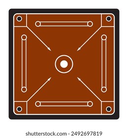 carrom board icon vector illustration symbol design