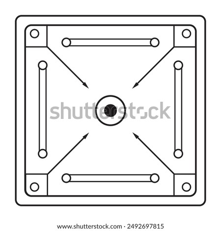 carrom board icon vector illustration symbol design
