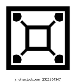 Carrom Board Vector Glyph Icon For Personal And Commercial Use.
