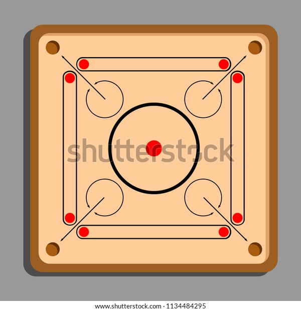 Carrom Board Vector Illustration Stock Vector (Royalty Free) 1134484295