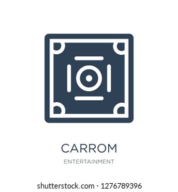 carrom icon vector on white background, carrom trendy filled icons from Entertainment collection, carrom vector illustration