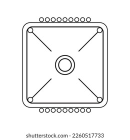 carrom table icon vector illustration symbol design