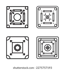 carrom table icon vector illustration logo design