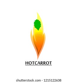 Carrot abstarct simple logo. Creative inspiration concept