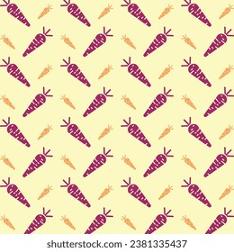 Carrot abstract creative artwork design trendy seamless pattern vector illustration background