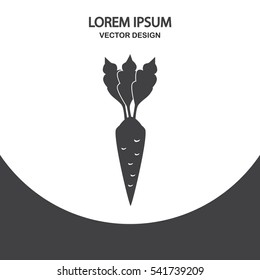 Carrot agriculture crop icon. Simple design for web and mobile