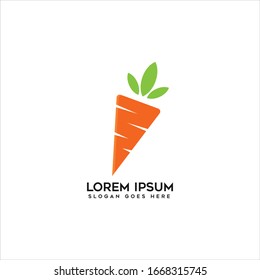 Carrot agriculture logo design template.