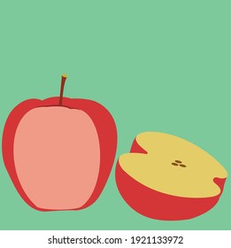 Una zanahoria, una manzana y media, naranja y media