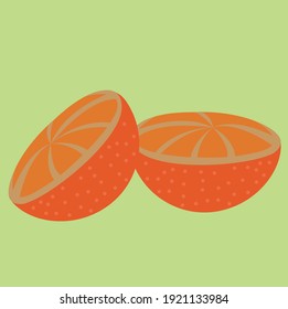 A carrot, Apple and a half, Orange and a half