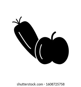 Carrot apple icon. Simple diet icons for ui and ux, website or mobile application