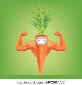 carrot arm muscles weighing machine.
