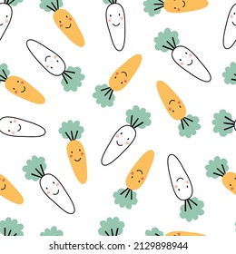 Carrot baby seamless pattern used for print, wallpaper, decoration